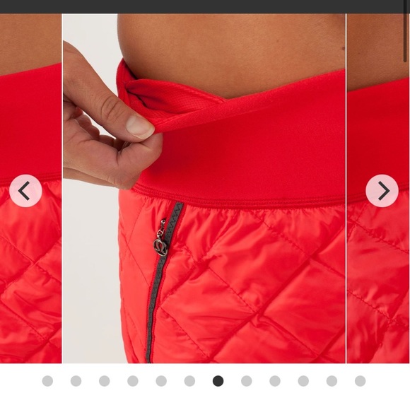 🍋 Lululemon Hot Cheeks Skirt  Down Filled Quilted Zip Pouch Pocket - Picture 4 of 14